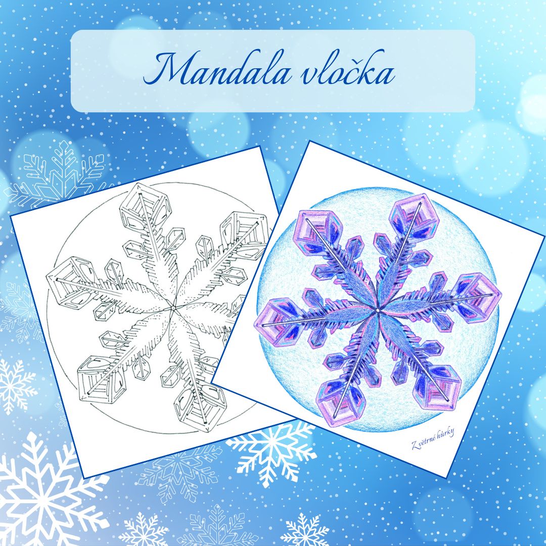 Mandala vločka zdarma